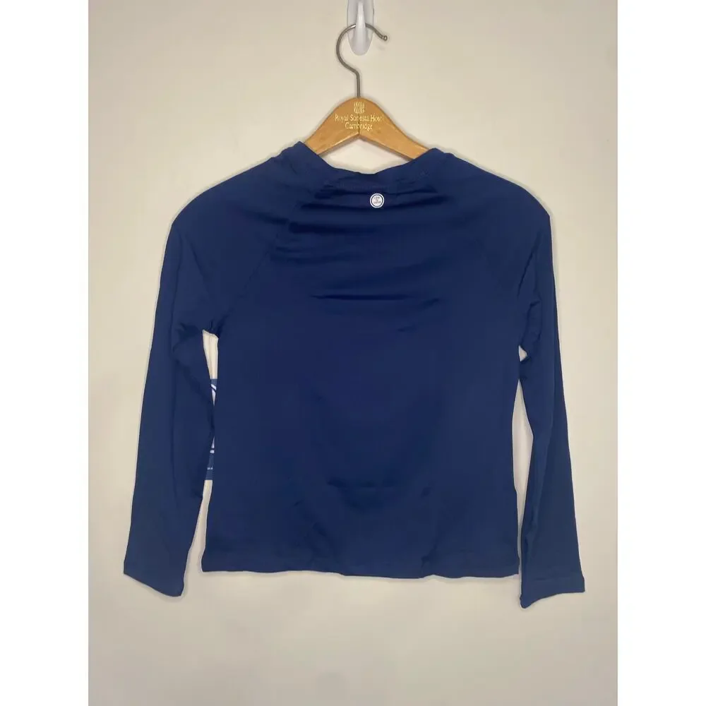 NWT Kids‎ Life Is Good Dark Blue Rash Guard Swim Shirt Size Large Beach Swim